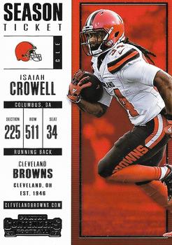 2017 Panini Contenders #45 Isaiah Crowell Front