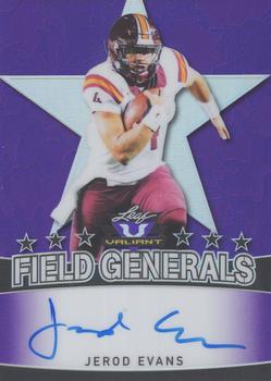 2017 Leaf Valiant - Field Generals Autograph Purple #FG1-JE1 Jerod Evans Front