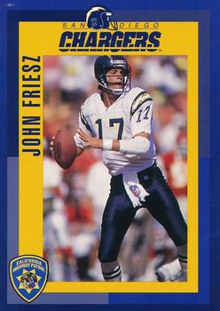 1993 San Diego Chargers Police #3 John Friesz Front