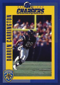 1993 San Diego Chargers Police #27 Darren Carrington Front
