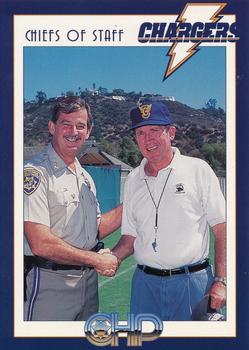 1995 San Diego Chargers Police #16 Bobby Ross / Don Watkins Front