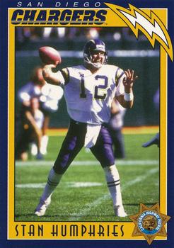 1996 San Diego Chargers Police #2 Stan Humphries Front