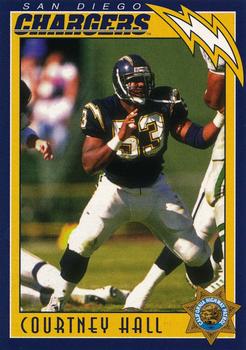 1996 San Diego Chargers Police #4 Courtney Hall Front
