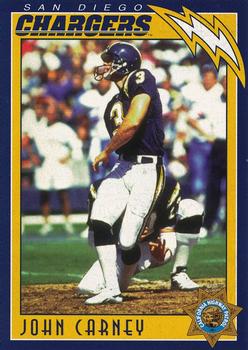 1996 San Diego Chargers Police #5 John Carney Front
