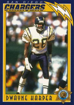 1996 San Diego Chargers Police #10 Dwayne Harper Front