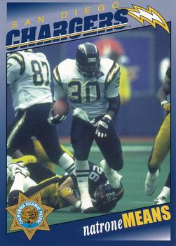 1998 San Diego Chargers Police #3 Natrone Means Front