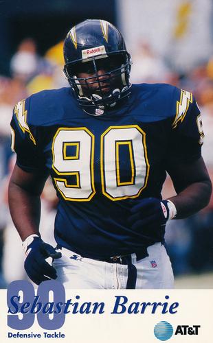 1995 San Diego Chargers #NNO Sebastian Barrie Front