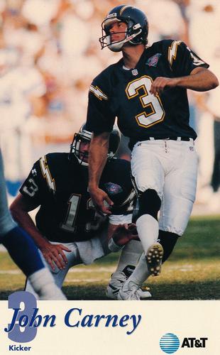 1995 San Diego Chargers #NNO John Carney Front