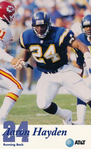 1995 San Diego Chargers #NNO Aaron Hayden Front