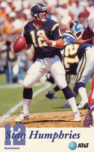 1995 San Diego Chargers #NNO Stan Humphries Front