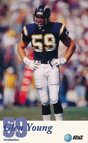 1995 San Diego Chargers #NNO Glen Young Front