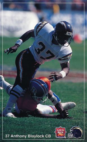 1992 Louis Rich San Diego Chargers #NNO Anthony Blaylock Front