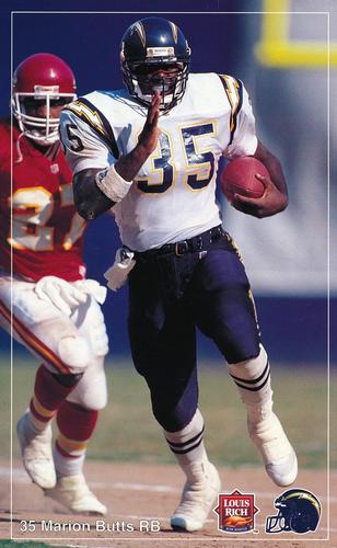 1992 Louis Rich San Diego Chargers #NNO Marion Butts Front