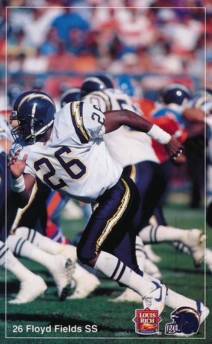 1992 Louis Rich San Diego Chargers #NNO Floyd Fields Front