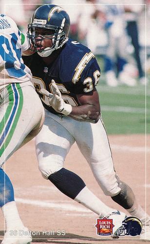 1992 Louis Rich San Diego Chargers #NNO Delton Hall Front