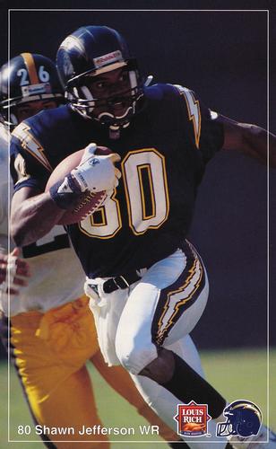 1992 Louis Rich San Diego Chargers #NNO Shawn Jefferson Front