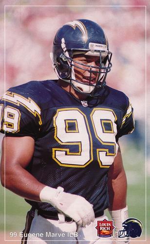 1992 Louis Rich San Diego Chargers #NNO Eugene Marve Front