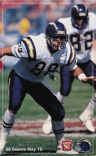 1992 Louis Rich San Diego Chargers #NNO Deems May Front