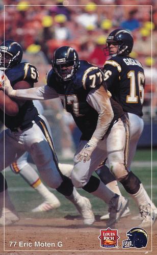 1992 Louis Rich San Diego Chargers #NNO Eric Moten Front