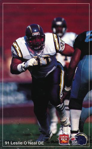 1992 Louis Rich San Diego Chargers #NNO Leslie O'Neal Front
