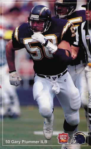 1992 Louis Rich San Diego Chargers #NNO Gary Plummer Front