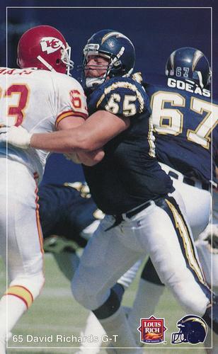 1992 Louis Rich San Diego Chargers #NNO David Richards Front