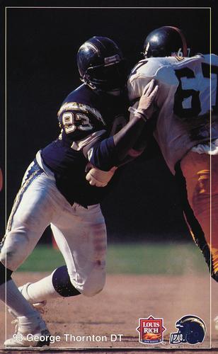 1992 Louis Rich San Diego Chargers #NNO George Thornton Front