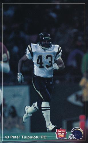 1992 Louis Rich San Diego Chargers #NNO Peter Tuipulotu Front