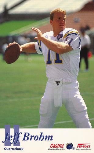 1994 Castrol San Diego Chargers  #NNO Jeff Brohm Front