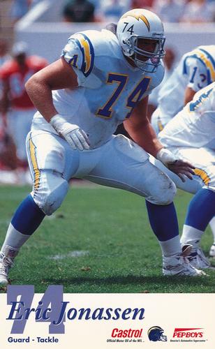 1994 Castrol San Diego Chargers  #NNO Eric Jonassen Front