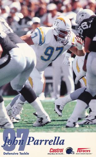 1994 Castrol San Diego Chargers  #NNO John Parrella Front