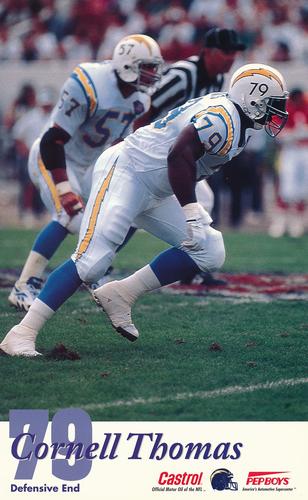 1994 Castrol San Diego Chargers  #NNO Cornell Thomas Front