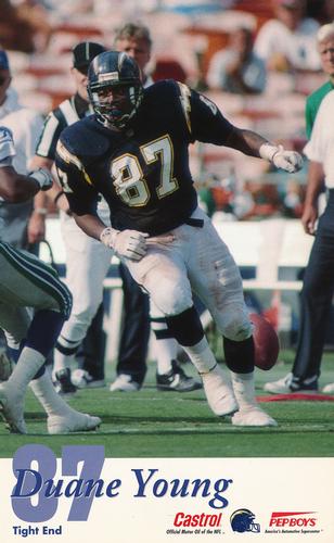 1994 Castrol San Diego Chargers  #NNO Duane Young Front
