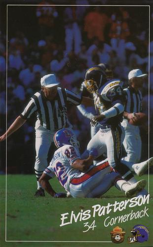 1988 San Diego Chargers Smokey #NNO Elvis Patterson Front
