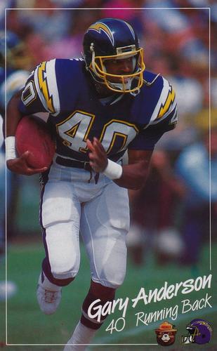 1988 San Diego Chargers Smokey #NNO Gary Anderson Front