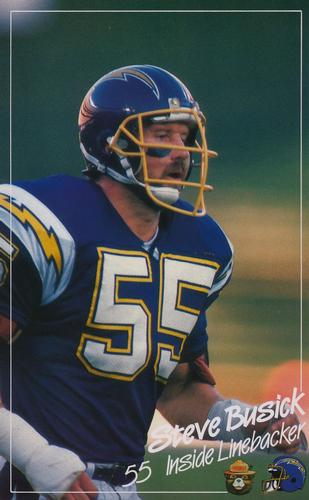 1988 San Diego Chargers Smokey #NNO Steve Busick Front