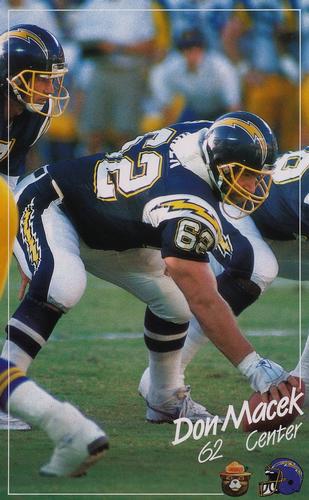 1988 San Diego Chargers Smokey #NNO Don Macek Front