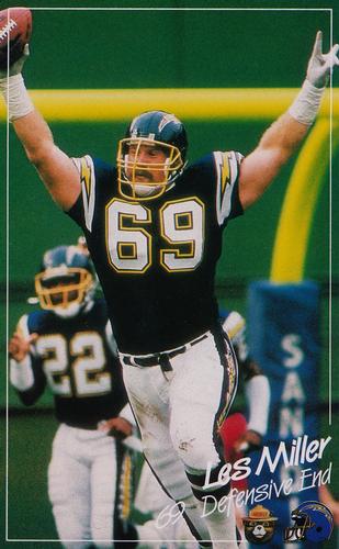 1988 San Diego Chargers Smokey #NNO Les Miller Front