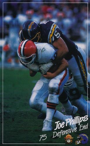 1988 San Diego Chargers Smokey #NNO Joe Phillips Front