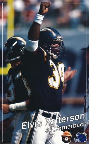 1989 San Diego Chargers Smokey #NNO Elvis Patterson Front