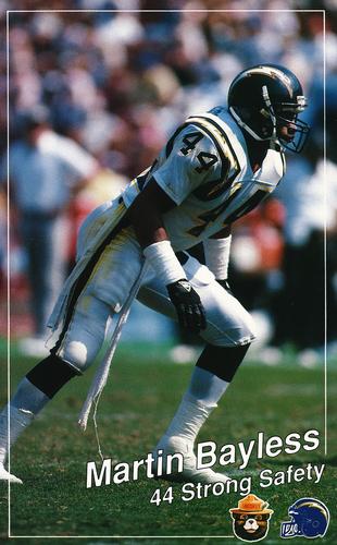1989 San Diego Chargers Smokey #NNO Martin Bayless Front