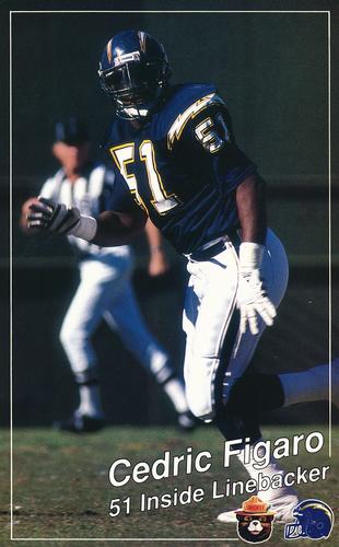 1989 San Diego Chargers Smokey #NNO Cedric Figaro Front