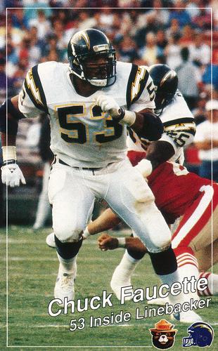 1989 San Diego Chargers Smokey #NNO Chuck Faucette Front