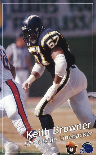 1989 San Diego Chargers Smokey #NNO Keith Browner Front