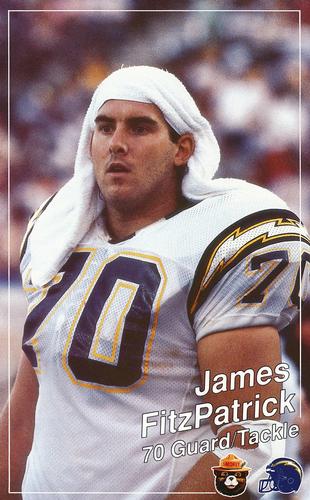 1989 San Diego Chargers Smokey #NNO James Fitzpatrick Front