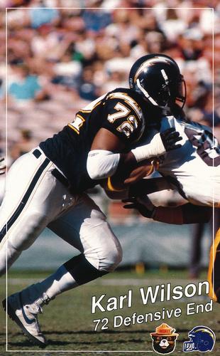 1989 San Diego Chargers Smokey #NNO Karl Wilson Front
