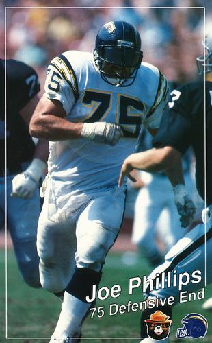 1989 San Diego Chargers Smokey #NNO Joe Phillips Front