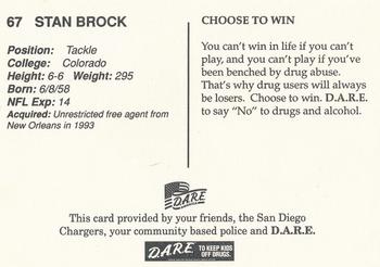 1993 San Diego Chargers Police #NNO Stan Brock Back