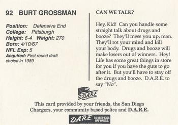 1993 San Diego Chargers Police #NNO Burt Grossman Back