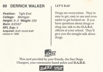 1993 San Diego Chargers Police #NNO Derrick Walker Back